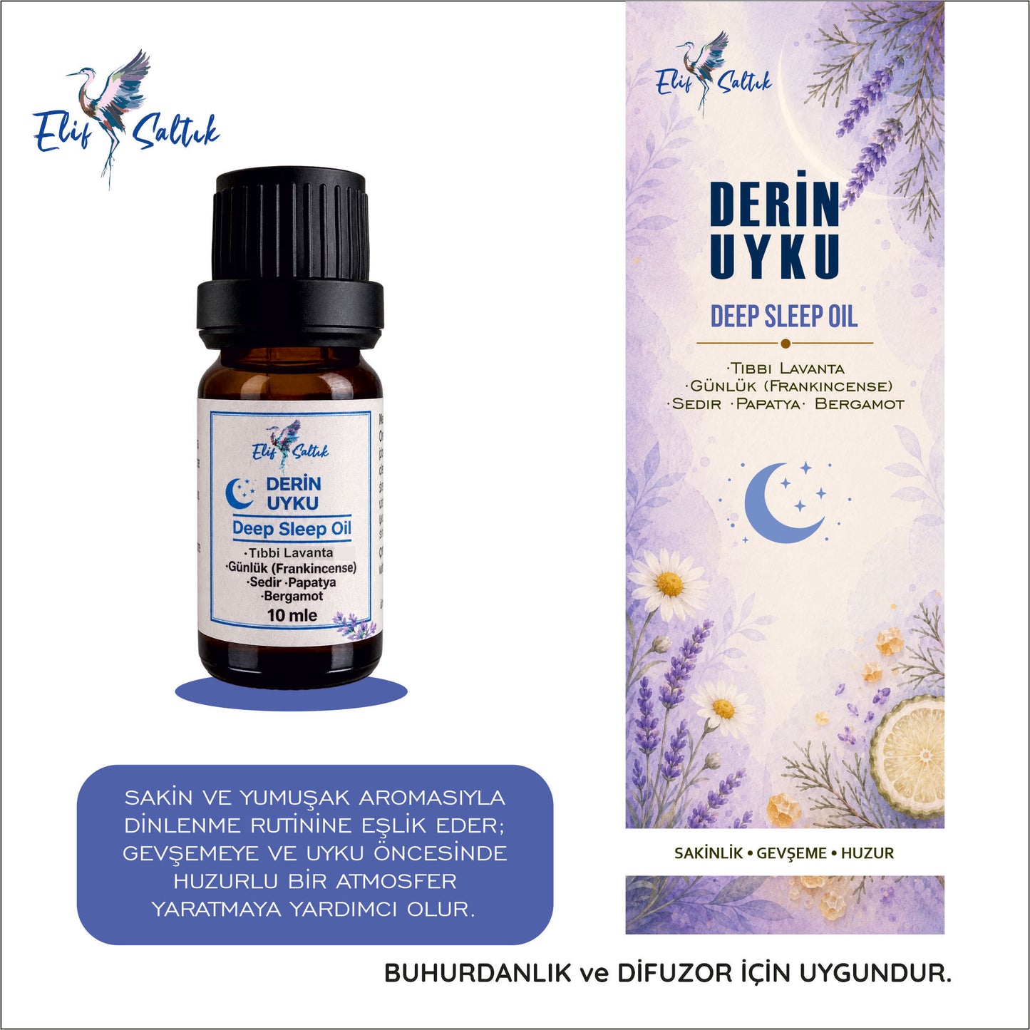 Derin Uyku | Deep Sleep Buhurdanlık Doğal Uçucu Yağ Karışımı 10 ml