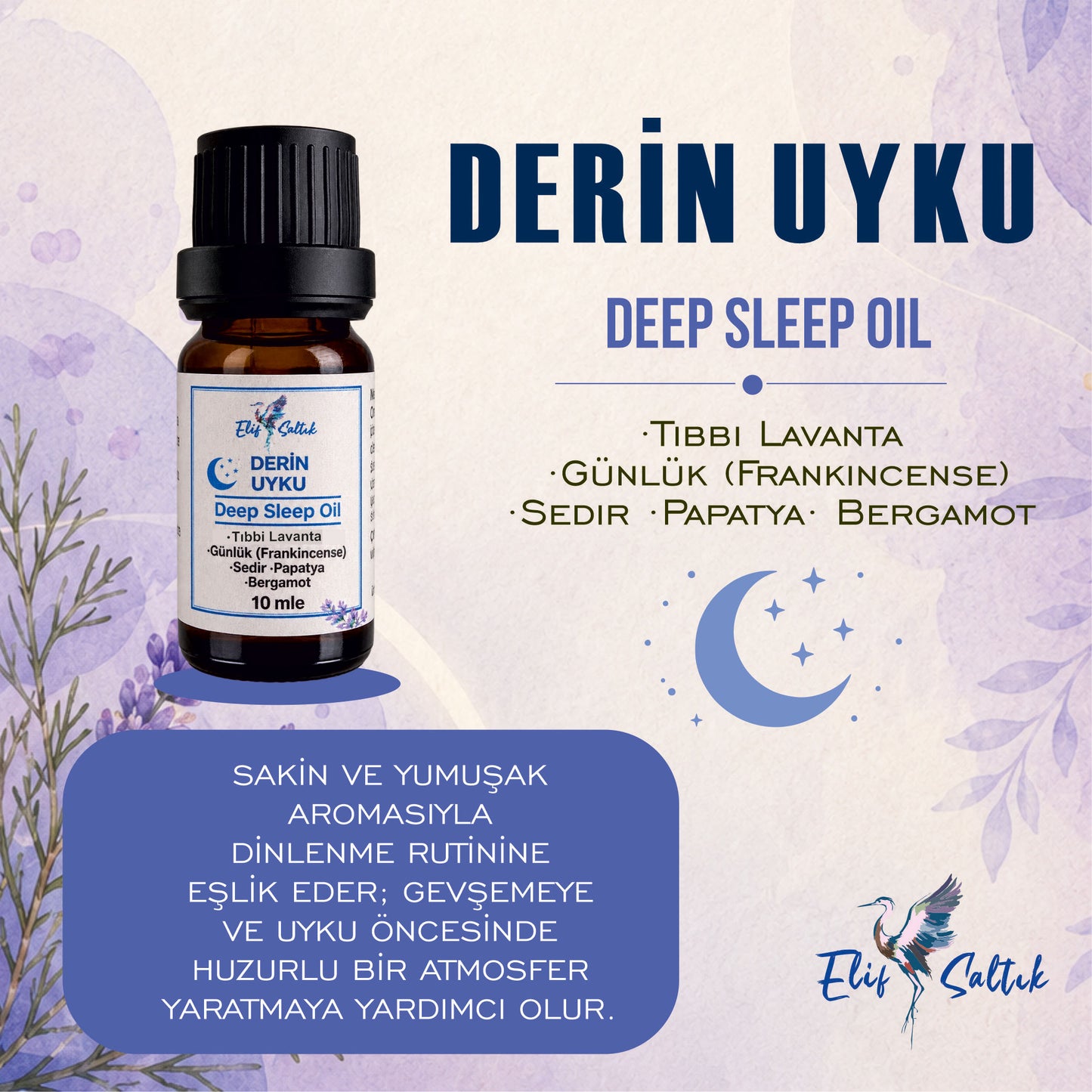 Derin Uyku | Deep Sleep Buhurdanlık Doğal Uçucu Yağ Karışımı 10 ml