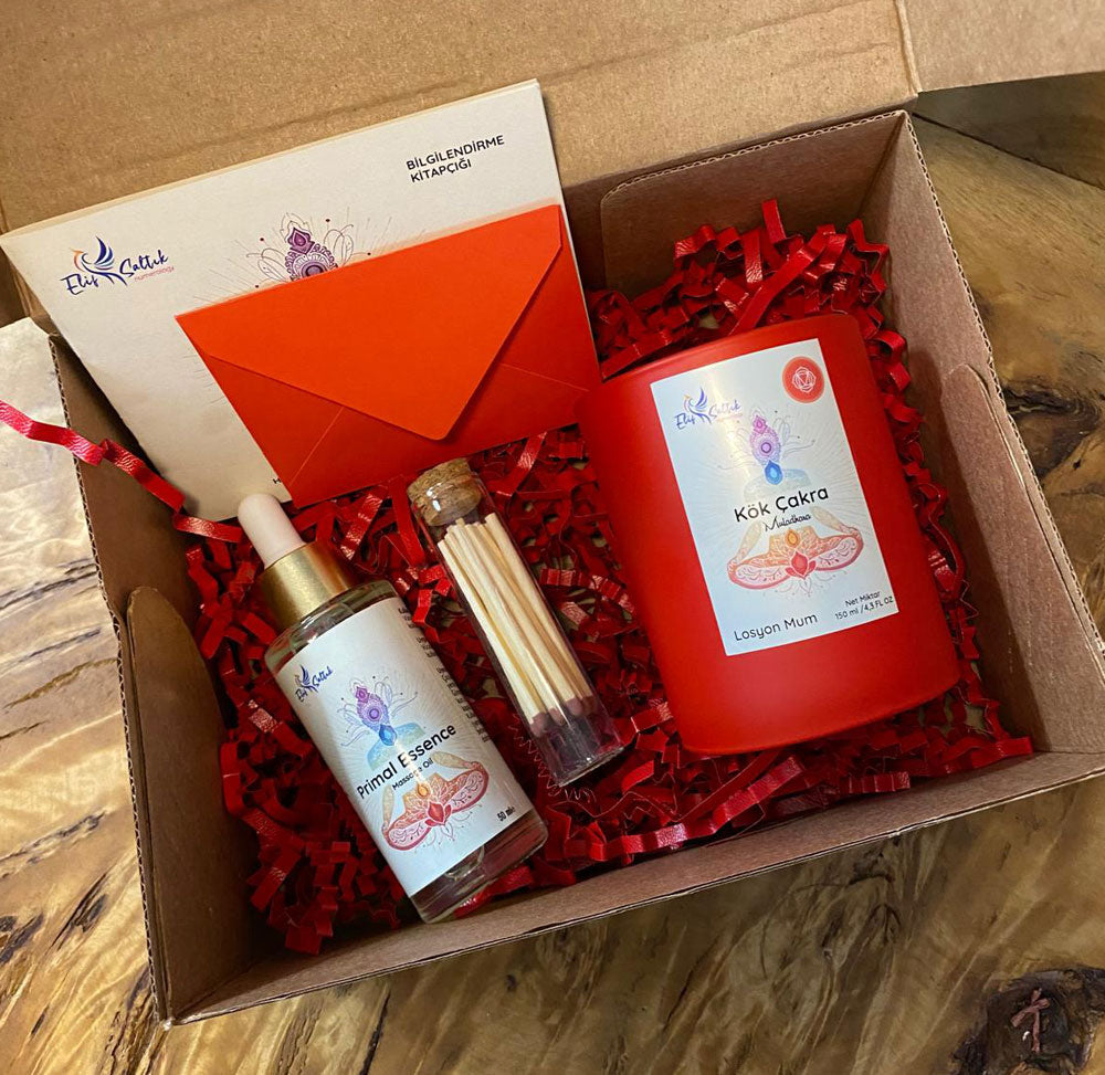 Çakra Serisi İkili Set: Masaj Yağı & Losyon Mum