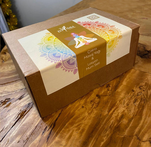 Çakra Serisi İkili Set: Masaj Yağı & Losyon Mum