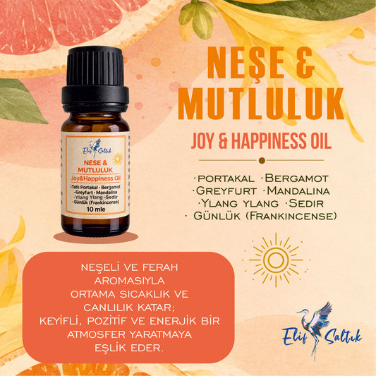 Neşe ve Mutluluk | Joy & Happiness Buhurdanlık Doğal Uçucu Yağ Karışımı 10 ml